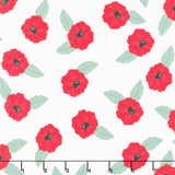 Oh Say Can You Sew - Poppy Fields White Yardage