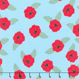 Oh Say Can You Sew - Poppy Fields Sky Blue Yardage