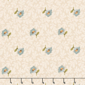 Laundry Line - Buttercup Cream Blue Yardage