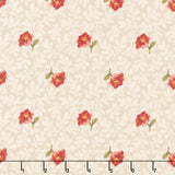 Laundry Line - Buttercup Cream Red Yardage
