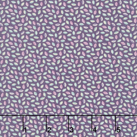 Autumn Bouquet - Pumpkin Seeds Purple Yardage