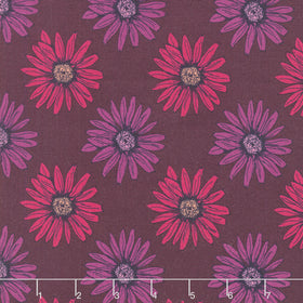 Mystic Meadow - Big Daisy Red Yardage