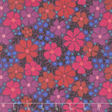 Mystic Meadow - Packed Floral Red Yardage