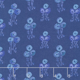 Mystic Meadow - Floral Bunch Blue Yardage
