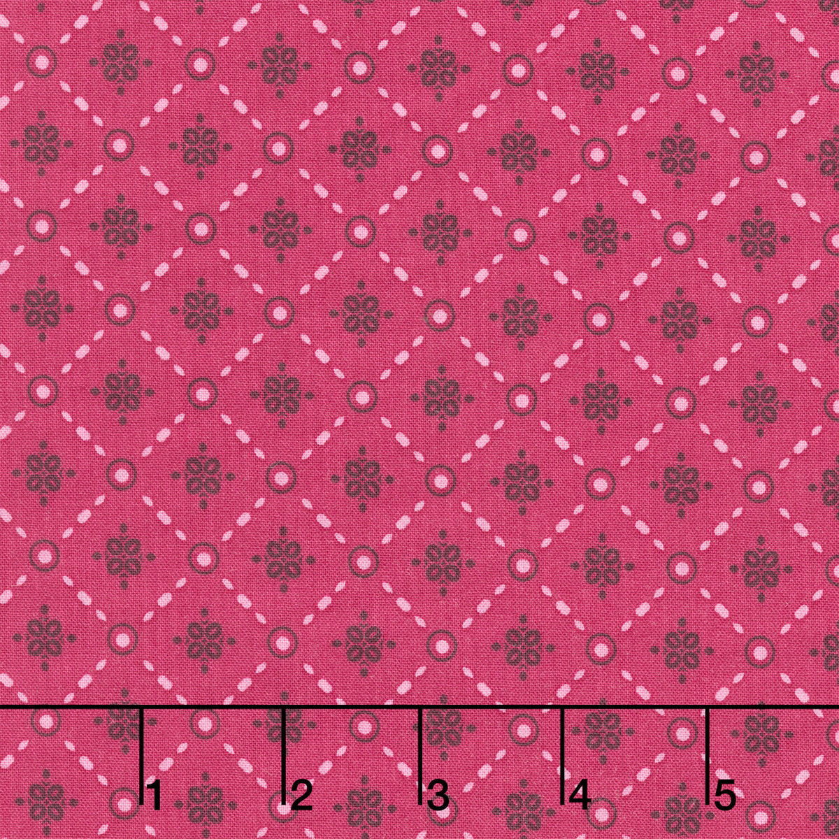Mystic Meadow - Lattice Red Yardage