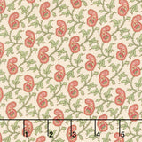 Jingle Bell - Paisley Vine Buttercream Yardage