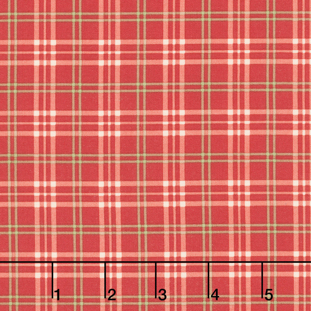 Jingle Bell - Pajama Plaid Cranberry Yardage