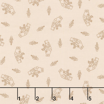 Snow Flurry - Snowman Cream Yardage