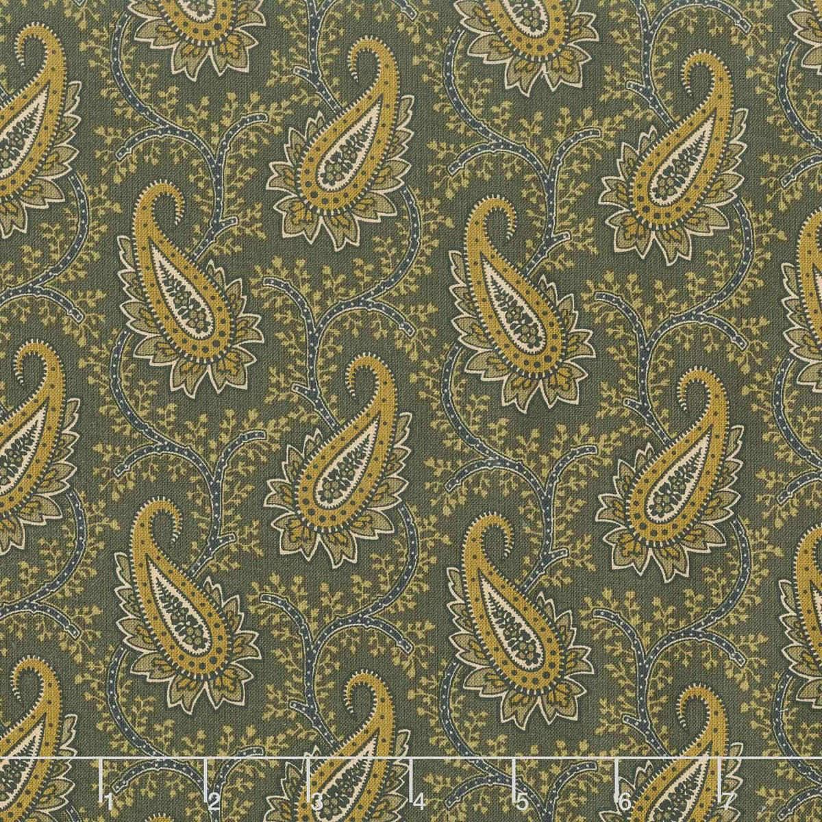 Madison Manor Revisited - Main Paisley Green Yardage