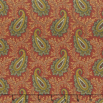 Madison Manor Revisited - Main Paisley Red Yardage