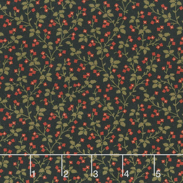 Madison Manor Revisited - Vine Black and Red Yardage