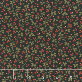 Madison Manor Revisited - Vine Black and Red Yardage