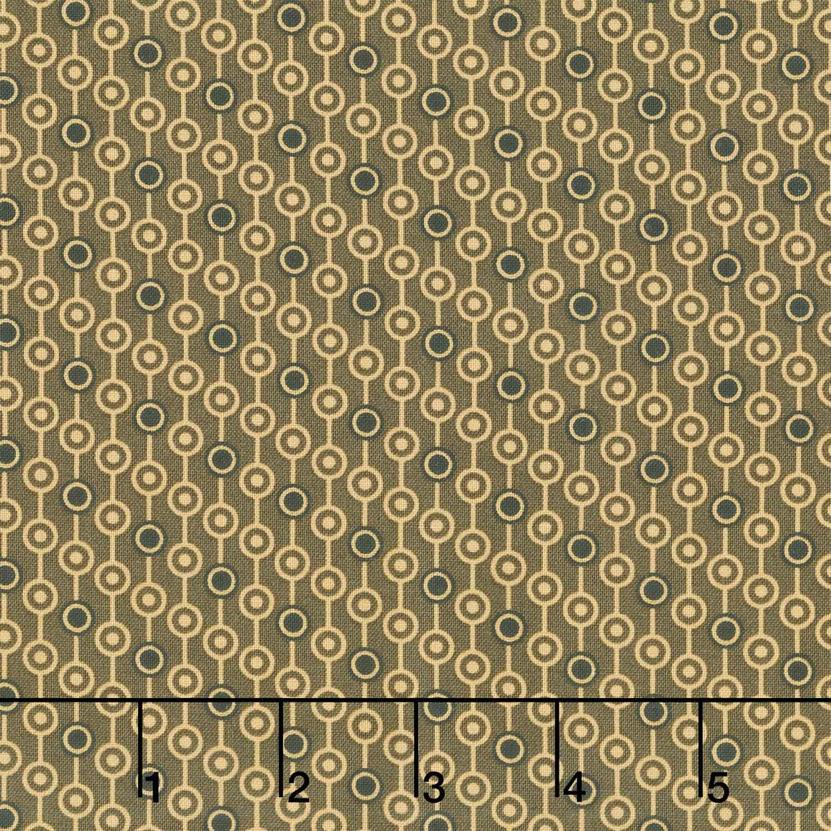 Madison Manor Revisited - Circle Stripe Gray Yardage