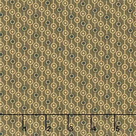 Madison Manor Revisited - Circle Stripe Gray Yardage