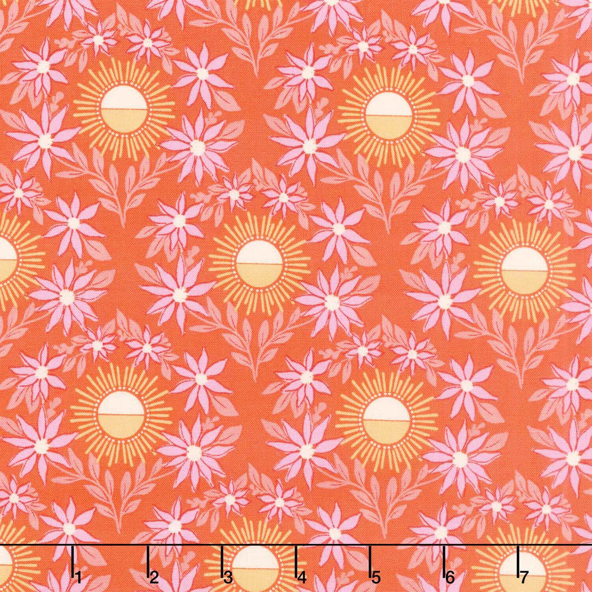 Sunset Cottage - Daylight Blooms Orange Yardage
