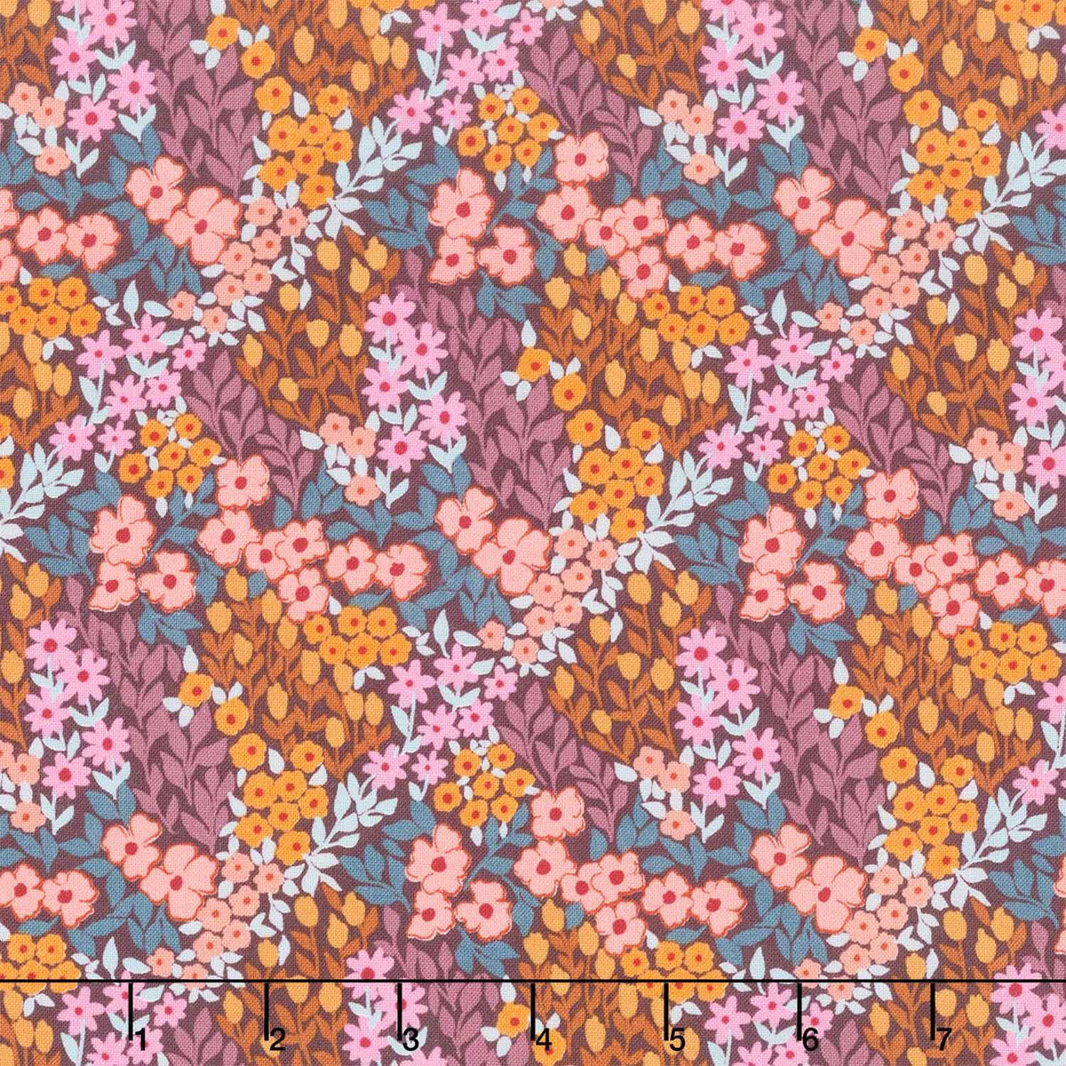 Sunset Cottage - Petalfield Purple Yardage