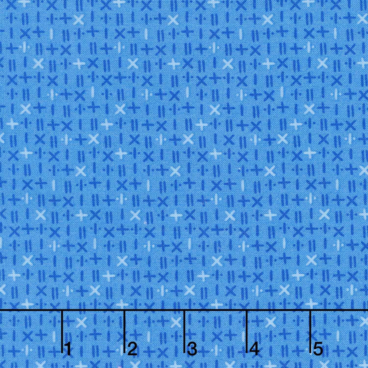 Back to School - Math Symbols Denim Yardage