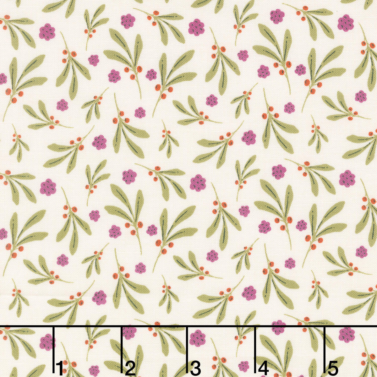 Nordic Summer - Berry Spray Buttermilk Yardage