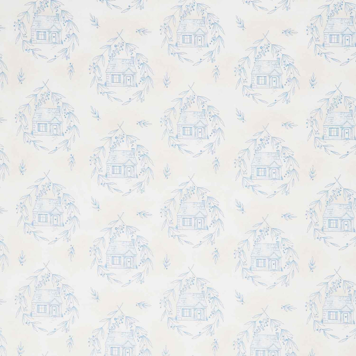 Special Delivery - Cozy Cottage Blue Willow Yardage