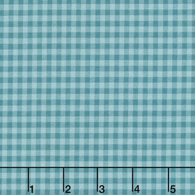 Quiltessential Minis - Mini Gingham Peacock Yardage