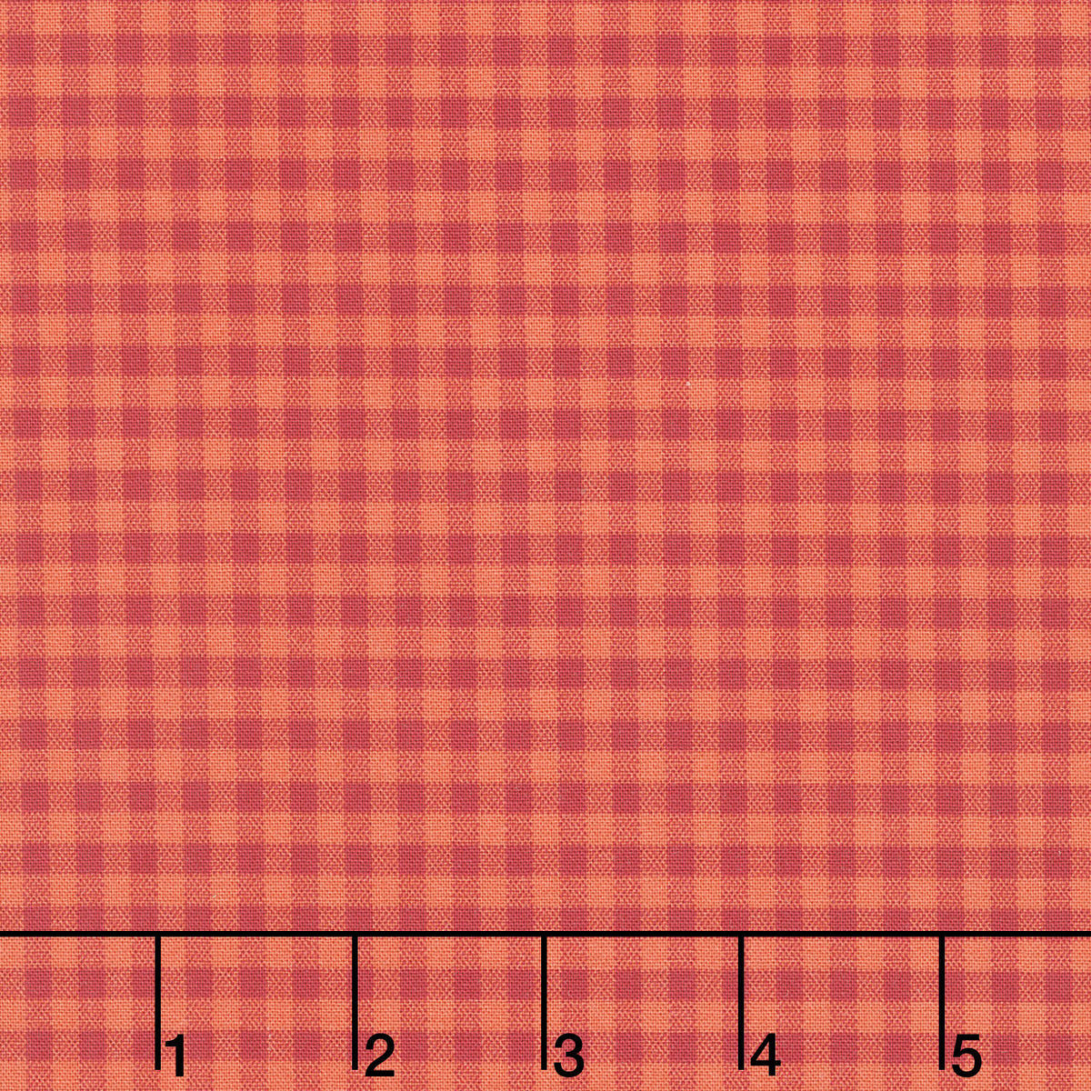 Quiltessential Minis - Mini Gingham Blood Orange Yardage