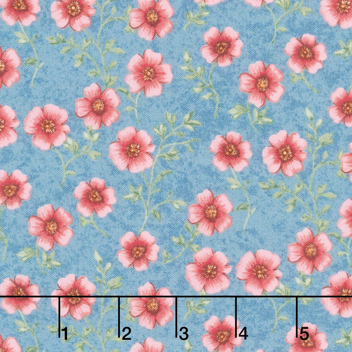 Sparrow Falls - Blossom Teapot Blue Yardage