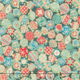 Adorn - Ornament Green Metallic Yardage