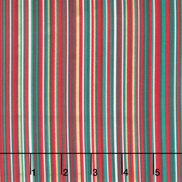 Adorn - Classic Stripe Green Metallic Yardage