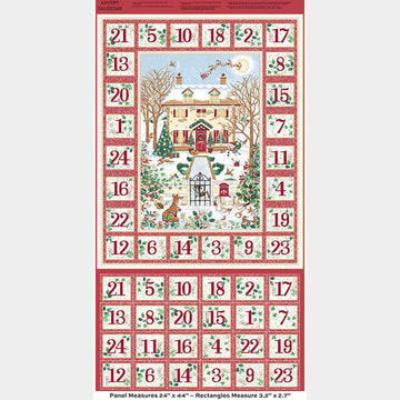 Country Christmas - Advent Red Panel