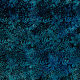 Grandeur Batiks - Etched Floral Black Yardage