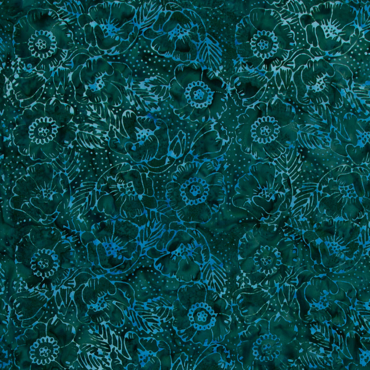 Grandeur Batiks - Gardenias Pine Yardage
