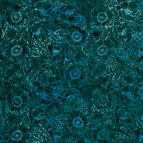 Grandeur Batiks - Gardenias Pine Yardage