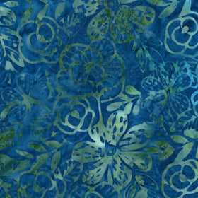 Grandeur Batiks - Etched Floral Lake Yardage