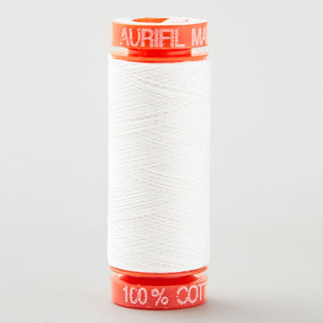 Aurifil 50 WT Cotton Mako Spool Thread Natural White