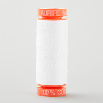 Aurifil 50 WT Cotton Mako Spool Thread White