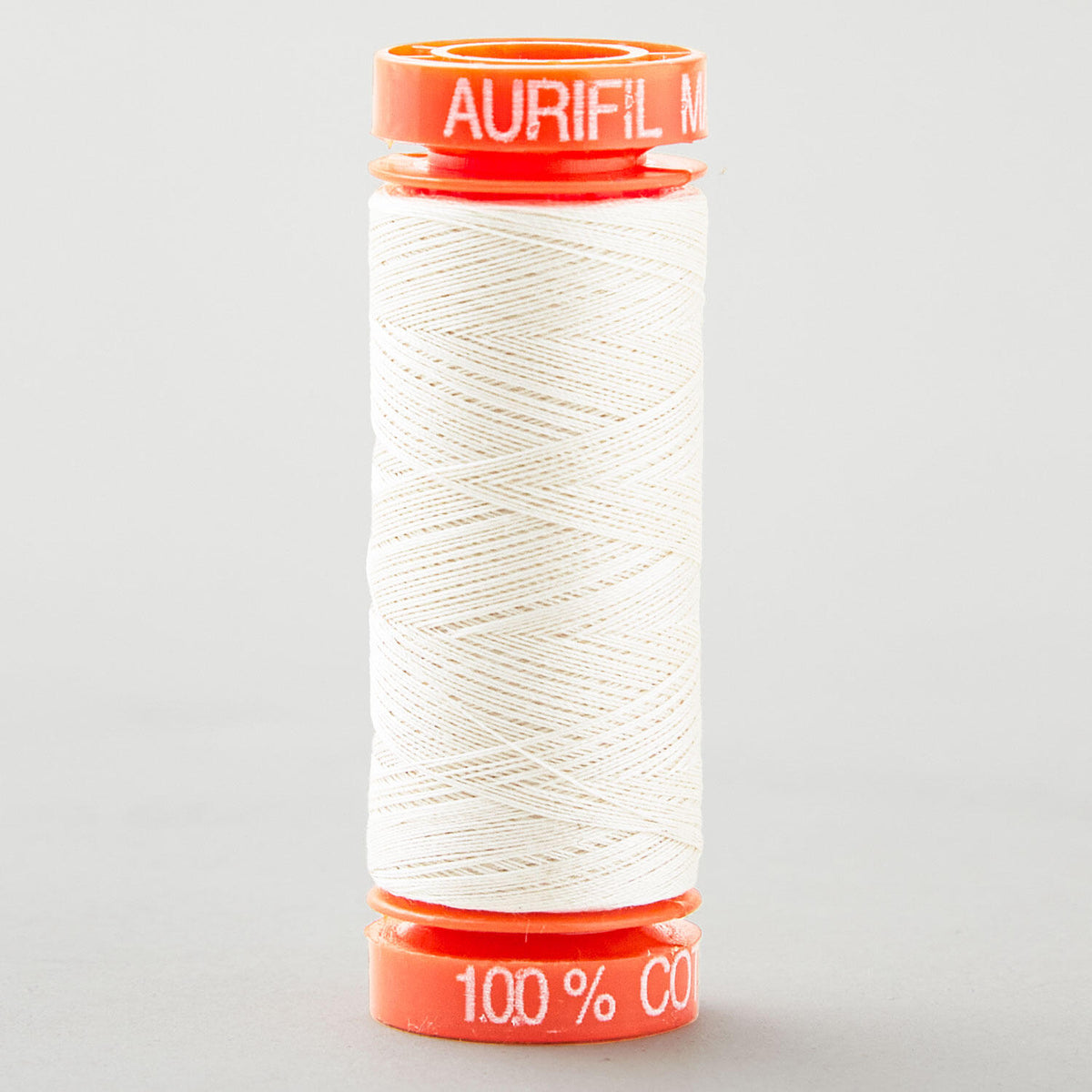 Aurifil 50 WT Cotton Mako Spool Thread Silver White