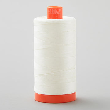 Aurifil 50 WT Cotton Mako Large Spool Thread Chalk