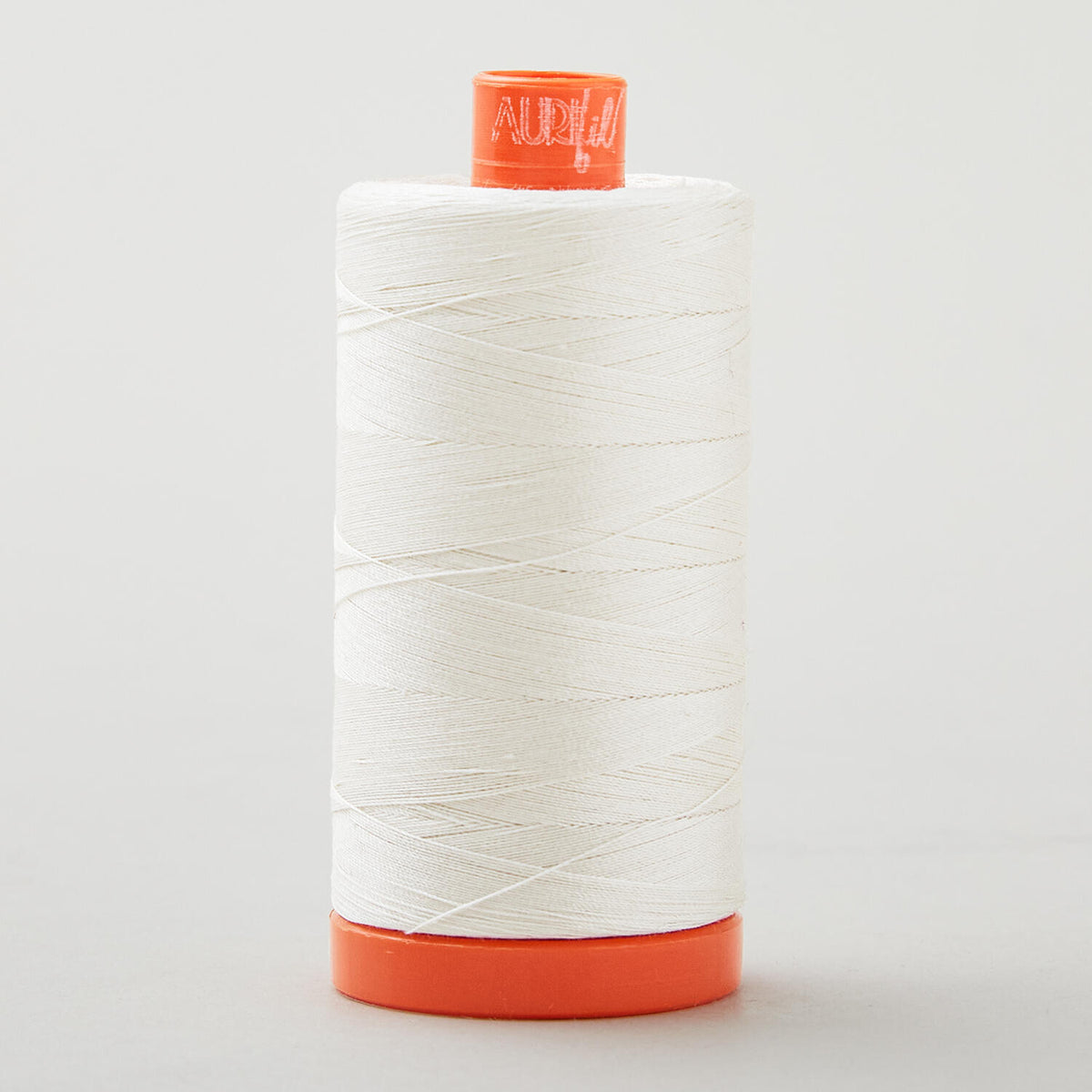 Aurifil 50 WT Cotton Mako Large Spool Thread Silver White