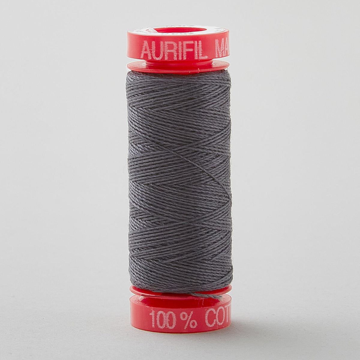 AURIfil 12 WT Cotton Small Spool Thread Dark Grey