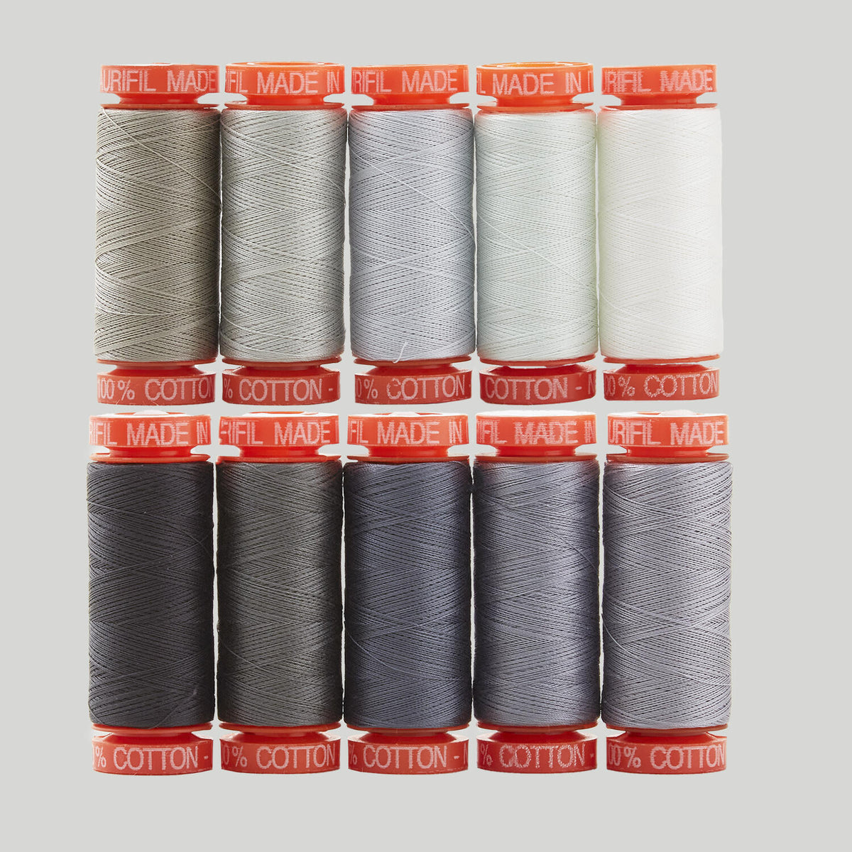 AURIfil Tula Pink Graywork 50 WT Thread Collection - Small Spools