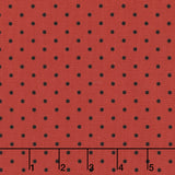 Prairie Chicks - Dot Red Black Yardage