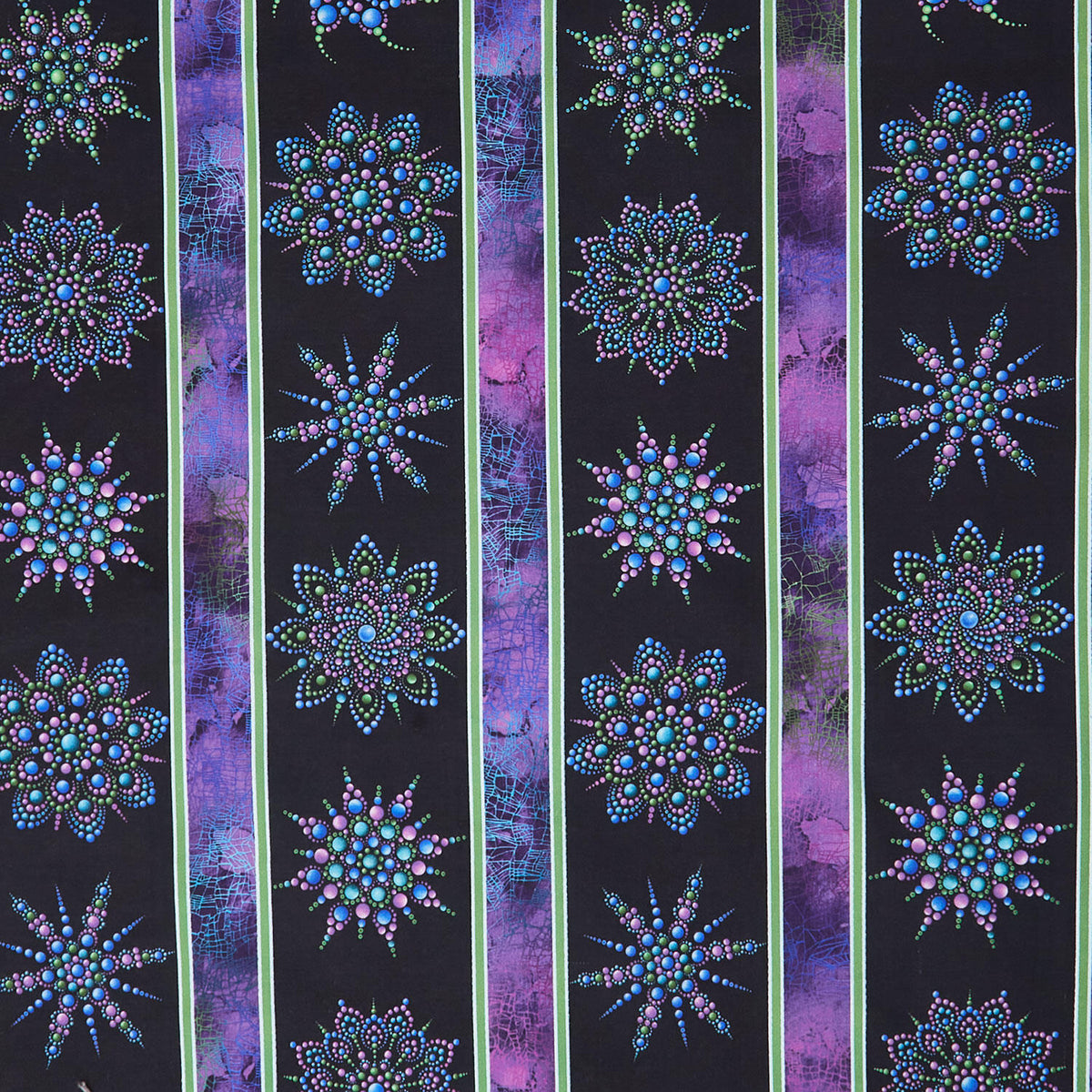 Dragonfly Wonder - On Dragonfly Wings Stripe Black Digitally Printed Yardage