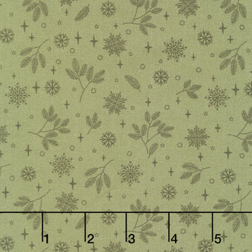 Holly & Hearth - Flurries Evergreen Yardage
