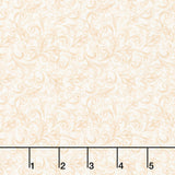 Highland Glen - Winter Scroll Cream Yardage