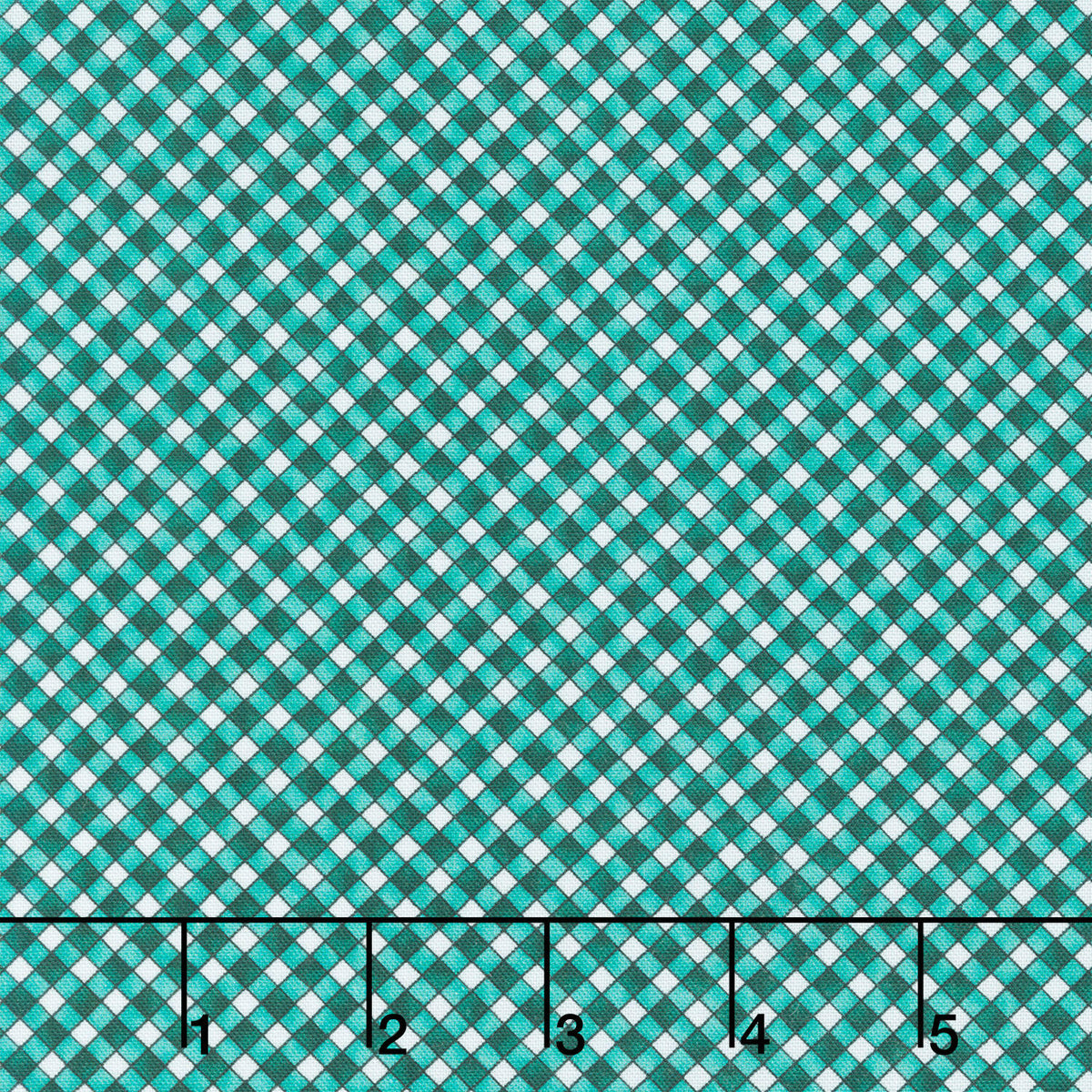 Highland Glen - Gingham Green Cream Yardage