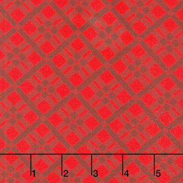 Merry Cats - Tartan Season Red Yardage