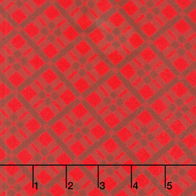 Merry Cats - Tartan Season Red Yardage