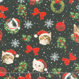 Merry Cats - Merry Cats Toss Black Yardage