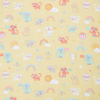Twinkle Comfort Flannel - The Cat's Meow Flannel Yellow Yardage