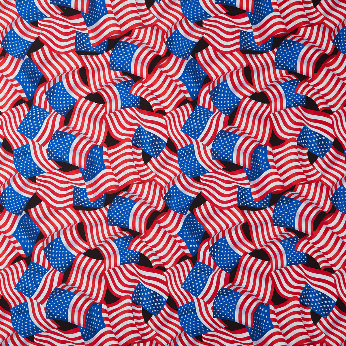 Patriotic 108" - Flag Celebration Black 108" Wide Backing
